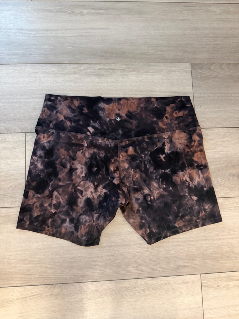 lululemon athletica Purple and Black Tie-Dye High-Rise Bike Shorts